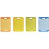 Excelsa Security Tagliere Antibatterico, Arancio/Giallo/Verde/Azzurro, 20x14x1 cm