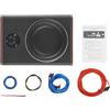 CCAUUB Subwoofer Attivo per Auto, 600 W, 68 mm, Ultra Sottile, Sottosedile, Audio, Amplificatore di Potenza per Basso, in Acciaio Inox