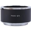 Hersmay PK645 to GFX - Adattatore di montaggio per obiettivo Pentax 645 (PK645) per Fuji G-Mount Fit per Fujifilm GFX 50S, GFX 50R, GFX 100, e VG-GFX1 Mirrorless Camera Body