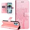 Dcjlbo Cover per Xiaomi Redmi Note 14 4G Custodia Cover in Pelle Portafoglio a Libro con Pellicola Vetro Temperato Porta Carte Cover Flip Case Antiurto Custodia per Redmi Note 14 4G-Oro Rosa