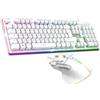 Spirit of Gamer - Ultimate 600 Wired Pack Tastiera Mouse Gamer RGB, Layout AZERTY Francese Retroilluminato, Tastiera Gaming Semi-Meccanica in Metallo, Tasti Antighosting, Mouse 4800 DPI, Bianco