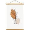 Sanauto A1 Cornici per Poster 66 CM, 65x90 65x100 Cornice Magnetica per Foto in Legno Cornice per Appendere Poster Kit da Appendere per Stampe su Tela Mappa (66cm, Teak, 1 Confezione)