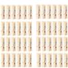 GUTE LINES Mollette di Legno Naturale, Clip per Foto, Mini Mollette di Bucato, Mini Clip Legno per Decorazioni, Chiusura Sacchetti Foto Biglietti Scrapbooking Matrimonio Feste (LEGNO, 90PCS X 25MM)