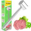 UKOFEW Batticarne Acciaio Inox 304 Professionale，Doppio Lato Pesante batticarne Pesante Martello，per Cotoletta, Bistecca, Manzo，Pollo, Maiale，bistecche，Lavabile in lavastoviglie