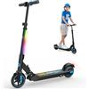 EVERCROSS EV06C Monopattino Elettrico, 6,5'' Monopattino Elettrico pieghevole per Bambini dai 6 ai 12 anni, fino a 15 KMH e 8 KM, display a LED, luci LED colorate, E Scooter per Bambini Bambine