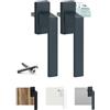 V VOOXA VOOXA, Maniglia esclusiva per finestre in alluminio | Grigio antracite RAL7016 (35mm), 2 pezzi | per finestre, porte di terrazzo/balcone in legno, plastica o alluminio | Funzione basculante |