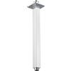 Voolan Braccio doccia con flangia, tubo doccia fisso montato a soffitto, braccio di ricambio dritto per doccia a pioggia in bagno, attacco universale 1/2 NPT (30 cm, quadrato)
