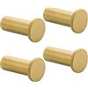 SAYAYO Ganci Portasciugamani in Acciaio Inox Gancio Appendiabiti da Parete Gancio per Accappatoio da Bagno Cucina Garage, Fissaggio a Muro, Oro, 4 Pezzi, EGOY001Y-G-4P