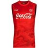SSC Napoli Smanicato Training EA7 Canottiera, Rosso, 4XL Unisex-Adulto