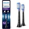 PHILIPS Sonicare G3 Premium Gum Care, testine di ricambio originali, nero, confezione da 2, HX9052/88, Nuovo, 2 Testine