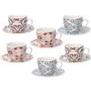 Tognana Ribeira, Confezione 6 Tazze The con Piatto, Bone China, Multicolore