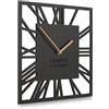FLEXISTYLE Orologio da parete senza ticchettio, moderno LOFT Piccolo Square, 30 cm, soggiorno, bagno (nero)