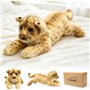 TRAVELKNOT Piccolo Peluche Leone 38CM, Giallo, Morbido Leone Giocattolo | Carino peluche leone, realistico & morbido, regalo di compleanno per ragazzi, ragazze, bambini, decorazione degli interni