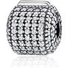 YaShuo Charm in argento Sterling 925 a forma di cuore con clip per braccialetti Pandora. e Argento, colore: Ciondoli a clip di cristallo., cod. YS-S193