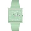 Swatch What If...Mint? / Bioceramic / orologio quadrato unisex / quadrante verde / cassa plastica / cinturino plastica - SO34G701