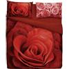 Bassetti Parure Copripiumino matrimoniale IMAGE Made in ITALY stampa Alta Definizione animali natura paesaggi balza applicata 100% Cotone (Rosa)