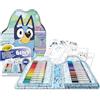 CRAYOLA - Valigetta Colori & Adesivi Bluey, Set con Pennarelli, Pagine da Colorare, Adesivi, 45 pezzi, Regalo Creativo per Bambini, da 5 anni, 04-0784