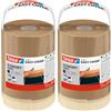 Tesa 56579 Easy Cover Universal Paper-2in1 Carta per mascherature con Nastro Adesivo per lavori di Pittura e ristrutturazione-25, Marrone, 25 m x 18 cm (Confezione da 2)