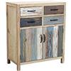 milani home - Credenza In Legno Colorato Madia Di Design Mobile In Stile Vintage Moderno Per Sala Da Pranzo Soggiorno