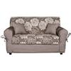 Liberoshopping Divano sfoderabile 2 posti in tessuto imbottito con braccioli larghezza 150 cm Marrone Fiorato