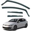 AirFlux Set di 4 deflettori antivento compatibili con VOLKSWAGEN GOLF 8 5 porte Hatchback modelli 2021 2022 2023 2024 2025.