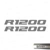 BLACK DOVES GRAPHICS n.2 Adesivi R1200 compatibile con/sostitutivo per BMW R1200GS R 1200 GS Motorrad Adventure Moto (Argento)