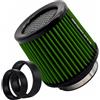 Journdream Filtro dell'aria universale per auto per 76 mm, 89 mm, 101 mm | filtro dell'aria di scambio, filtro dell'aria fredda ad alte prestazioni, lavabile e riutilizzabile (verde)