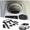 BIXUAN Compatibile con VW UP SEAT MII Skoda Citigo 2013 - 2023, tappetini antiscivolo per console centrale, bracciolo, tappetini in gomma, supporto per bevande, porte, 9 pezzi