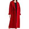 QUINTRA Donna Fit Mid Long Double Breasted Coat Jacket Overcoat Outwear Trench Windbreaker Trench Trench Coat Donna Primavera, Colore: rosso, XXXL
