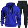 Daikascbny Completo Palestra Uomo Tuta Uomo Completo Invernale Felpe con Cappuccio e Zip e Pantaloni Tuta Uomo FelpatI Tute da Ginnastica Uomo Tute Traspirante Cotone Felpato Completo Tuta Sportiva Uomo