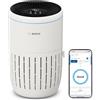 Bosch Thermotechnik Bosch Air 2000i - Purificatore d'aria intelligente - Copre 37,5 m² - Filtra efficacemente oltre il 99% degli inquinanti - Modalità Auto/Sleep (< 25 dB(A)) - CADR: 180 m³/h - Connettività display e app