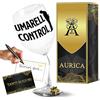 Aurìca Aurica Calice Vino Personalizzato UMARELL CONTROL - Il Regalo Perfetto Per Chi Supervisiona Cantieri Con Classe E Un Calice In Mano! Bicchiere Piegato Originale E Memorabile Con Scatola Regalo Inclusa