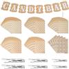 GOTFUN Candy Bar Accessori 72 pezzi, contiene 60 sacchetti Candy Bar e 6 pinze per zucchero, 5 adesivi e 1 ghirlanda decorativa Candy Bar, set di decorazioni per buffet, barbecue, caramelle, bar,