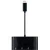 Blendend Adattatore USB-C maschio a 4 porte USB 3.0 femmina, colore nero, lunghezza cavo 10 cm. Consente il collegamento di più dispositivi USB a una porta USB-C. Ideale per apparecchiature con ingresso