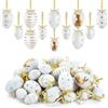 Ruibinlee 40 Uova di Pasqua da Appendere, in plastica, Decorazione da Appendere per Pasqua, Uova di plastica, Decorazione per mazzi e Rami per Il Periodo Pasquale