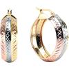 LeCalla 925 Orecchini a cerchio in argento sterling per donna | Orecchini a cerchio spessi con diamanti placcati in oro per donna Regalo di gioielli alla moda