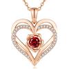CDE Collana Donna Cuore Regalo Gioielli Donna Pendente Argento S925 Placcata Oro con Pietra di Nascita per Festa Della Mamma Compleanno San Valentino per Lei Mamma Fidanzata Moglie con 5A Cubic Zirconie