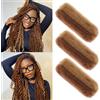 XIIMENALU Afro Kinky Curly Braiding Bulk Hair For Mini Twists Afro Kinkys Bulk Synthetic Hair Cuban Twist Hair Soft Locs Micro Spring Twist For Dreadlocks Loc Repair (P30/27#, 14 Inch (Pack of 3))