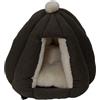 JACK AND VANILLA, Igloo - Morbido per Cani e Gatti, Design Moderno ed Elegante, Facile Accesso, Materiali durevoli, Ideale per Interni ed Esterni, 45 x 45 x 40 cm, Marrone Scuro