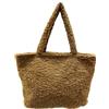 J26 Borsa shopper in tessuto non tessuto, marrone, 46x31x15 cm