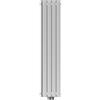 SONNI radiatore termoarreto a parete 1600 x 311 x 48 mm, termosifone a soggiorno potenza 496 W, radiatore verticare strato singolo da bagno, connessioni centrali G 1/2 - Bianco