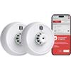 X-Sense rilevatore di calore collegato via radio con batteria sigillata della durata di 10 anni e installazione semplice, rilevatore di calore compatibile con la stazione base, XH02-M, confezione da 2