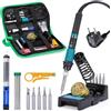 YIHUA 947-IX Kit Saldatore a Stagno Professionale con Temperatura Regolabile 220~480°C Pulsante di Accensione Kit Saldatore Stagno con Temperatura Controllata ESD-Sicuro con Supporto (EU PLUG)