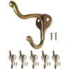 Fuxxer® 5 ganci antichi per abiti, ganci in ferro, design vintage bronzo, set da 5 pezzi