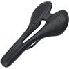 PLATT Sella Bici Fibra di Carbonio 3 K Leggera Sellini per Mountain Bike MTB e Biciclette da Strada,Bianco/Nero/Rosso (nero A)