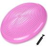Tuokay Tuokay 34cm Cuscino Gonfiabile con Pompa a Mano, Cuscino di Equilibrio (Extra Spesso), Disco di Bilanciamento per Adulti, Fitness, Pilates e Riabilitazione Blu
