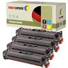 TONER EXPERTE® 4 Toner compatibili per HP LaserJet Pro 200 Color M251n M251nw MFP M276n M276nw Canon i-SENSYS LBP7100Cn LBP7110Cw MF628Cw MF8280Cw (Nero: 2400 & Ciano, Magenta, Giallo: 1800 pagine)