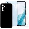 ESACMOT Pure Black - Custodia compatibile con Samsung Galaxy A54 5G + pellicola protettiva per lo schermo in vetro temperato, antiurto per Samsung Galaxy Quantum 4 5G, confezione da 2