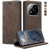 KZB Cover per Xiaomi Redmi Note 14 Pro 5G/ Redmi Note 14 Pro Plus 5G Custodia in Pelle Premium Libro Portafoglio Flip Wallet Magnetica Porta Carte Protezione Case [Non per Note 14 Pro 4G] - Caffè