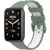 BYISYUE Cinturino Sportivo Traspirante per Xiaomi Smart Band 7 Pro/Mi Band 7 Pro, Silicone Verdebianco